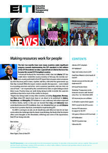NEWSNOV09 EITI International Secretariat Oslo Making resources work for people  CONTENTS