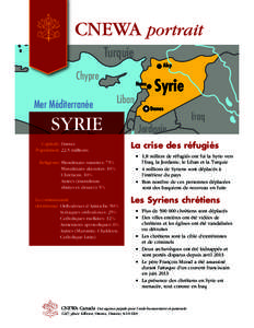 CNEWA portrait Turquie Alep Chypre Mer Méditerranée