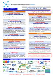 Scope Newsletter - ESPP - European Sustainable Phosphorus Platform