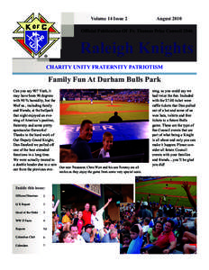Volume 14 Issue 2  August 2010 Official Publication Of Fr. Thomas Price Council 2546