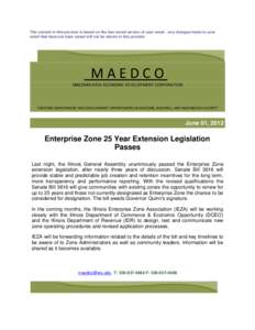 The content in this preview is based on the last saved version of your email - any changes made to your email that have not been saved will not be shown in this preview. MAEDCO MACOMB AREA ECONOMIC DEVELOPMENT CORPORATIO