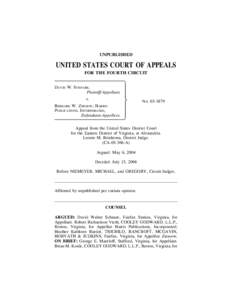 UNPUBLISHED  UNITED STATES COURT OF APPEALS FOR THE FOURTH CIRCUIT DAVID W. SCHNARE, Plaintiff-Appellant,