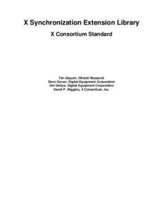 X Synchronization Extension Library - X Consortium Standard
