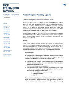 Accounting and Auditing Update January 2013