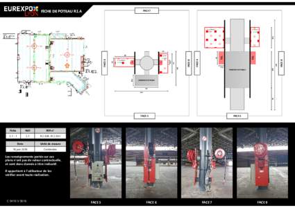 FICHE DE POTEAU R.I.A  FACE 7 R.I.A FIXE