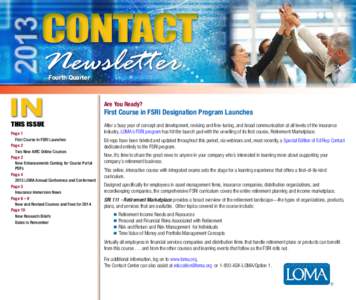 2013  CONTACT Newsletter Fourth Quarter