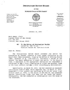 DISCIPLINARY REVIEW BOARD OF THE SUPREME COURT OF NEW ,JERSEY ELLEN A. BRODSKY  BONNIE C. FROST, ESQ., CHAIR