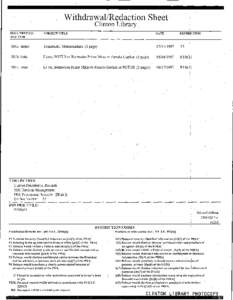 Withdrawal/Redaction Sheet· Clinto~ DOCUMENT NO. AND TYPE