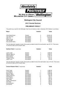 Under section 65 of the Local Electoral Act 2001, I hereby give notice that on Saturday the 13th day of October 2001 the following elections will be held under the first past the post electoral system by postal vote