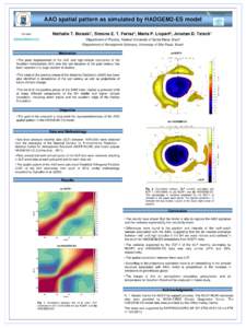 AAO spatial pattern as simulated by HADGEM2-ES model Nathalie T. Contact:  1