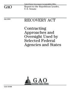 Presidency of Barack Obama / Government procurement / Contract law / Government procurement in the United States / Public administration / Federal Acquisition Regulation / Federal procurement data system / American Recovery and Reinvestment Act / Small Business Administration / General Services Administration / Government / 111th United States Congress