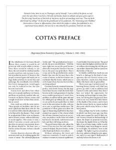 Heinrich Cotta, born in  in Thuringia, said of himself: “I am a child of the forest; no roof covers the spot where I was born. Old oaks and beeches shade its solitude and grass grows upon it. The first song I heard was of the birds of the forest, my first surroundings were trees. Thus my birth