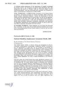 101st United States Congress / Americans with Disabilities Act / National Disability Employment Awareness Month / National Disability Employment Awareess Month / Medicine / Developmental disability / Disability rights movement / National Council on Disability / Health / Disability / Disability rights