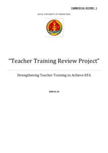 „Teacher Training Review“