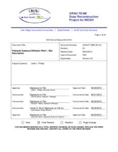 ORAU TEAM Dose Reconstruction Project for NIOSH Oak Ridge Associated Universities I Dade Moeller I MJW Technical Services Page 1 of 24