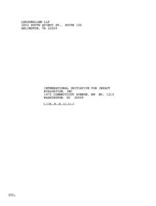 LARSONALLEN LLP 2900 SOUTH QUINCY ST., SUITE 150 ARLINGTON, VAINTERNATIONAL INITIATIVE FOR IMPACT EVALUATION, INC