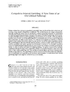 CyberPsychology & Behavior Volume 2, Number 5, 1999 Mary Ann Liebert, Inc. Compulsive Internet Gambling: