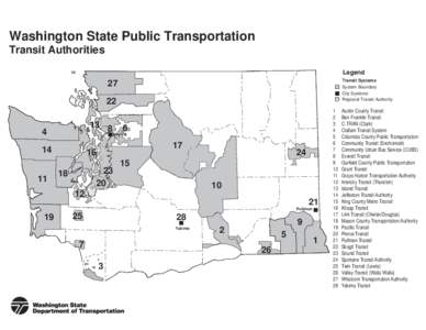 WTP Map - Washington State Public Transportation Transit Authorities