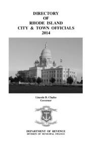 DIRECTORY OF RHODE ISLAND CITY & TOWN OFFICIALS 2014