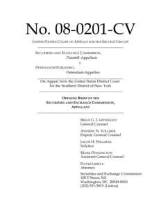 No[removed]CV  UNITED STATES COURT OF APPEALS FOR THE SECOND CIRCUIT ______________________________________________ SECURITIES AND EXCHANGE COMMISSION,