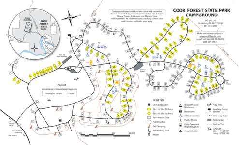 Ridge Campground at Cook Forest State Park Map, Pennsylvania State Parks