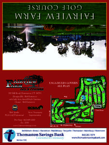 golf course  fairvie w farm USGA RULES GOVERN ALL PLAY 300 Hill Road, Harwinton, CT 06791