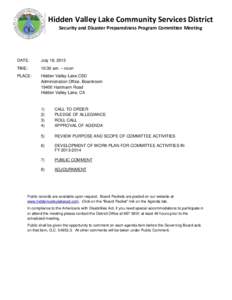 Parliamentary procedure / Agenda / Meeting / Public comment