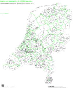 Indeling van Nederland in 40 COROP-gebieden Gemeentelijke indeling van Nederland op 1 januari 2011 Schiermonnikoog