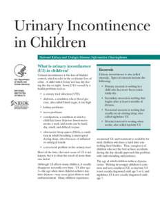 Urinary Incontinence in Children