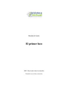 Rosalía de Castro  El primer loco[removed]Reservados todos los derechos Permitido el uso sin fines comerciales