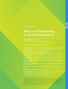 Chapter 5  Work and Well-being: A Global Perspective Jan-Emmanuel de Neve Said Business School, Oxford University