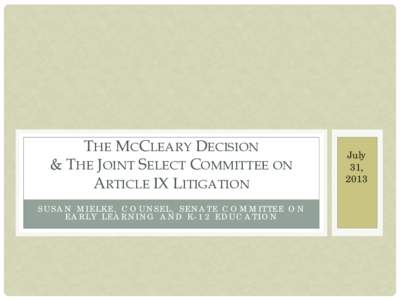 School Funding Litigation Primer