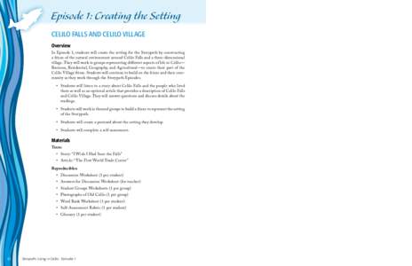 Episode 1: Creating the Setting CELILO FALLS AND CELILO VILLAGE Episode 1 Lesson Plan  Overview
