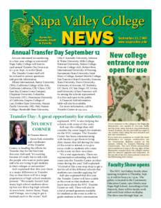 Napa Valley College News for Students, Staff & Faculty  NEWS