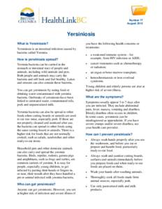 Yersiniosis - HealthLink BC File #77 - Printer-friendly version