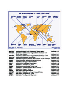 UNITED NATIONS PEACEKEEPING OPERATIONS MINUSMA MINURSO Western Sahara Mali