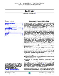 Vannucchi, P., Ujiie, K., Stroncik, N., Malinverno, A., and the Expedition 334 Scientists Proceedings of the Integrated Ocean Drilling Program, Volume 334 Site U13801 Expedition 334 Scientists2