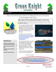 newsletter Volume 6, Issue 1 FebNews of Environmental and Resource Management Issues and Events