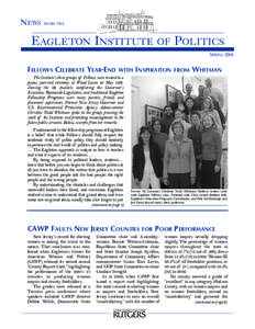 NEWS  FROM THE EAGLETON INSTITUTE OF POLITICS SPRING 2004
