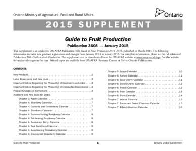 Publication 360S — Guide to Fruit Production — 2015 Supplement