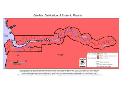Gambia: Distribution of Endemic Malaria  Kuntaur Kuntaur Kuntaur Kuntaur