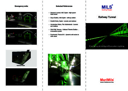 Emergency exits  Selected References •	 Serrano’s tunnel, Adif, Spain - high speed train tunnel