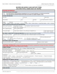 California Department of Public Health  State of California - Health and Human Services Agency LHJs should fax this form to[removed]