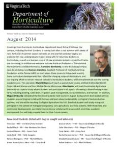 Hahn Horticulture Garden / Virginia / Virginia Polytechnic Institute and State University / Agronomy / Horticulture