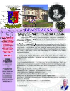 BEARTRACKS  Alumni Board President Update Dedicated to the Men & Women of the Sigma Phi