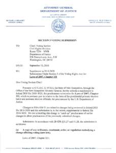 ATTORNEY GENERAL DEPARTMENT OF JUSTICE 33 CAPITOL STREET CONCORD, NEW HAMPSHIRE[removed]MICHAEL A. DELANEY