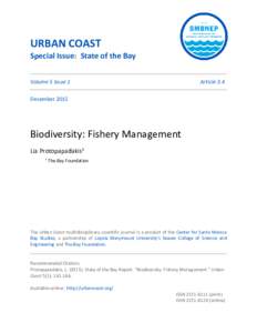 URBAN COAST Special Issue: State of the Bay Volume 5 Issue 1 Article 3.4
