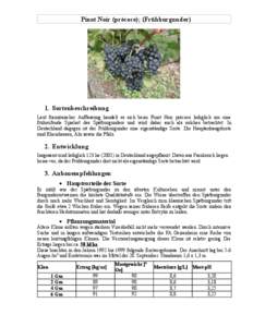 Pinot Noir (précoce); (Frühburgunder)  1. Sortenbeschreibung