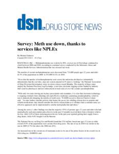   	
   	
   Survey: Meth use down, thanks to services like NPLEx