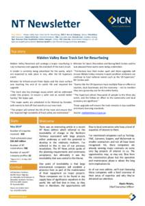 NT Newsletter May edition: Hidden Valley Race Track Set for Resurfacing, MEC-1 live on Gateway, Santos, PetroChina, ABM Resources, Falcon Oil & Gas, Central Petroleum, TNG, Crocodile Gold, Sherwin Iron, Excalibur Mining,